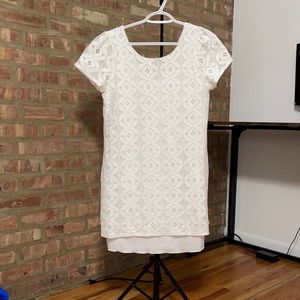 White mini dress. Size M